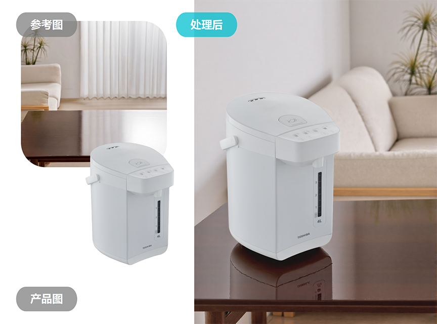 AI小家电场景合成案例，厨房小家电实景场景图生成，电商产品主图制作